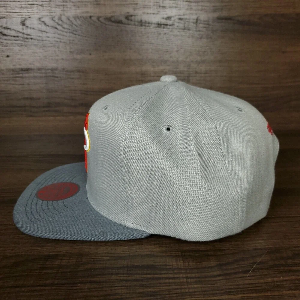 Miami Heat Mitchell‎ & Ness NBA Snapback Hat Cap 3D Logo Gray Dark Gray NWT